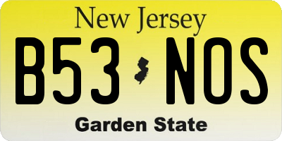 NJ license plate B53NOS