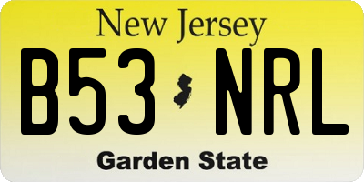 NJ license plate B53NRL