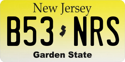 NJ license plate B53NRS