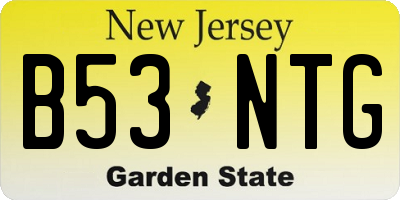 NJ license plate B53NTG