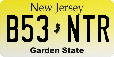 NJ license plate B53NTR
