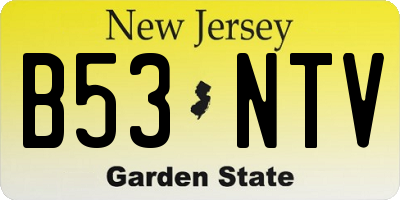 NJ license plate B53NTV
