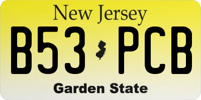 NJ license plate B53PCB