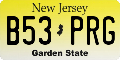 NJ license plate B53PRG