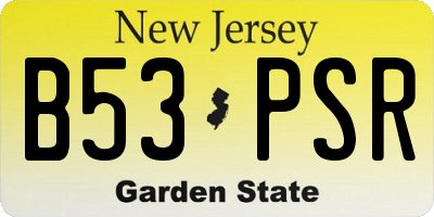 NJ license plate B53PSR