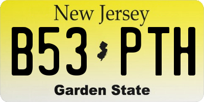 NJ license plate B53PTH