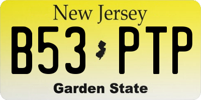 NJ license plate B53PTP