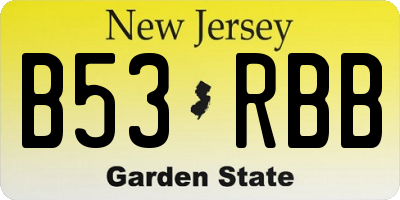 NJ license plate B53RBB