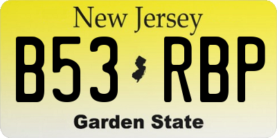 NJ license plate B53RBP