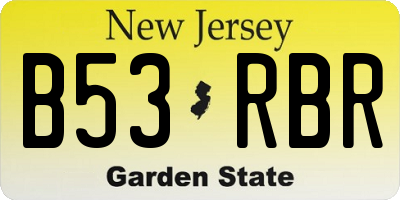 NJ license plate B53RBR
