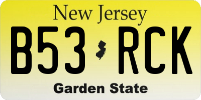 NJ license plate B53RCK