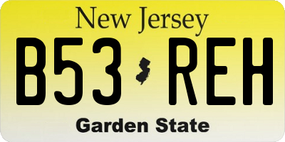 NJ license plate B53REH