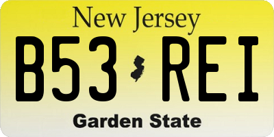 NJ license plate B53REI