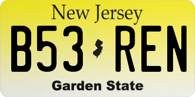 NJ license plate B53REN