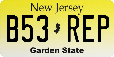 NJ license plate B53REP