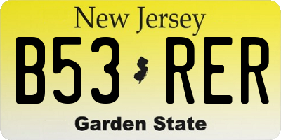 NJ license plate B53RER