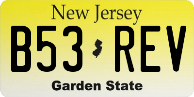 NJ license plate B53REV