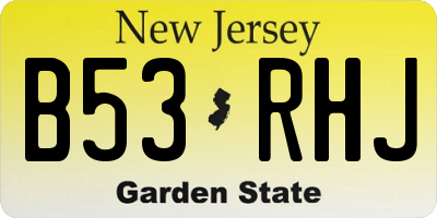 NJ license plate B53RHJ