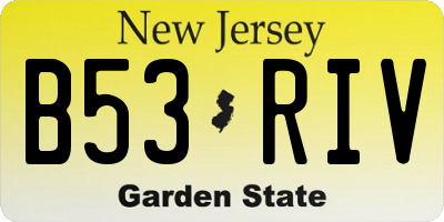 NJ license plate B53RIV