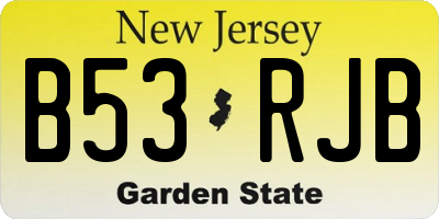 NJ license plate B53RJB