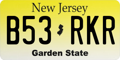 NJ license plate B53RKR