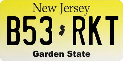 NJ license plate B53RKT