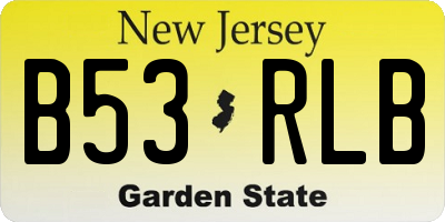 NJ license plate B53RLB