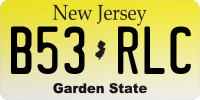 NJ license plate B53RLC