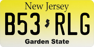 NJ license plate B53RLG