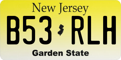 NJ license plate B53RLH
