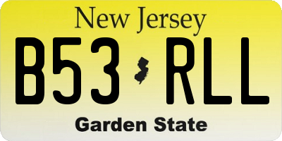 NJ license plate B53RLL