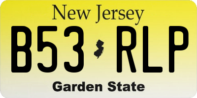NJ license plate B53RLP
