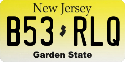 NJ license plate B53RLQ