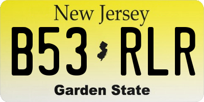 NJ license plate B53RLR