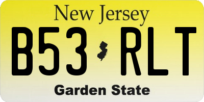 NJ license plate B53RLT