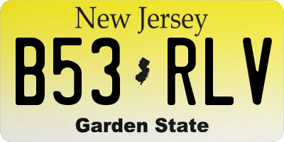 NJ license plate B53RLV