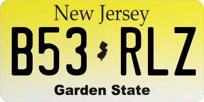NJ license plate B53RLZ