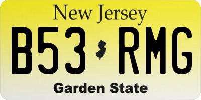 NJ license plate B53RMG