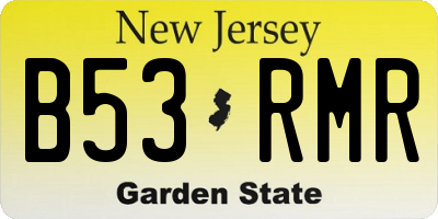 NJ license plate B53RMR