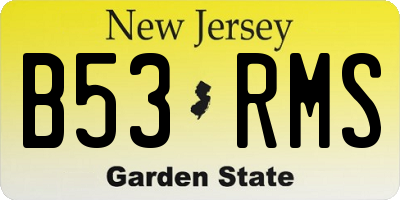 NJ license plate B53RMS