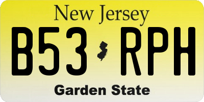 NJ license plate B53RPH
