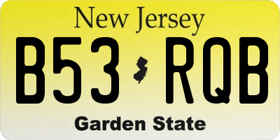 NJ license plate B53RQB
