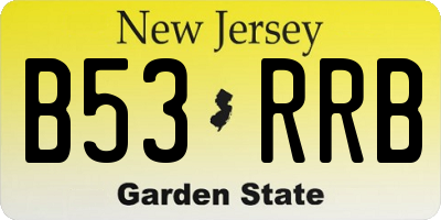 NJ license plate B53RRB