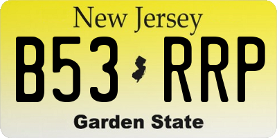 NJ license plate B53RRP