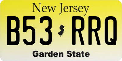 NJ license plate B53RRQ