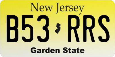 NJ license plate B53RRS