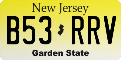 NJ license plate B53RRV