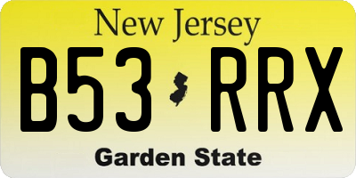 NJ license plate B53RRX