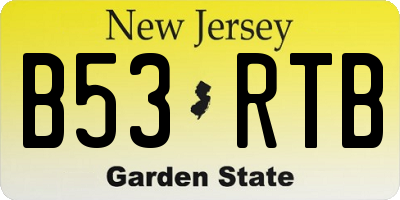 NJ license plate B53RTB