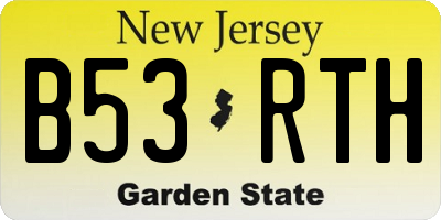 NJ license plate B53RTH